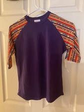 Girls Lularoe Sloan Purple 3/4 sleeves Shirt Size 12 NWT