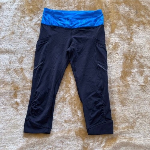 Lululemon womens black \u0026 blue cropped 