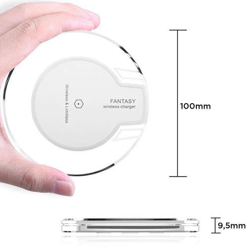 Sans Fil Chargeur QI Chargeur sans Fil Fast Charge IPHONE X / XS / 8 Plus Blanc - Photo 4/8