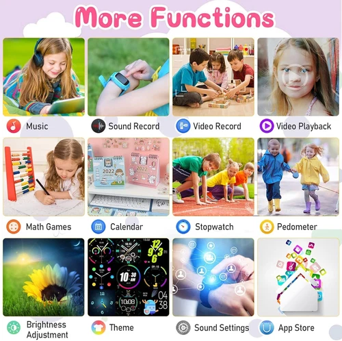 Kids 4G Smart Watchs Camera GSM Tracker SOS LBS Call Phone Game Watches Boy Girl - Bild 29 von 78
