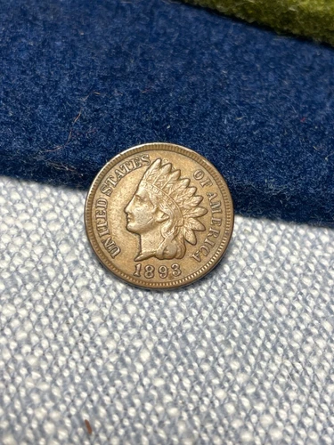 (#101225) Indian Head Cent: 1893.  VF+