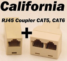RJ45 CAT5 6 LAN Ethernet Splitter Adapter  Extender Coupler Jointer Plug for PC
