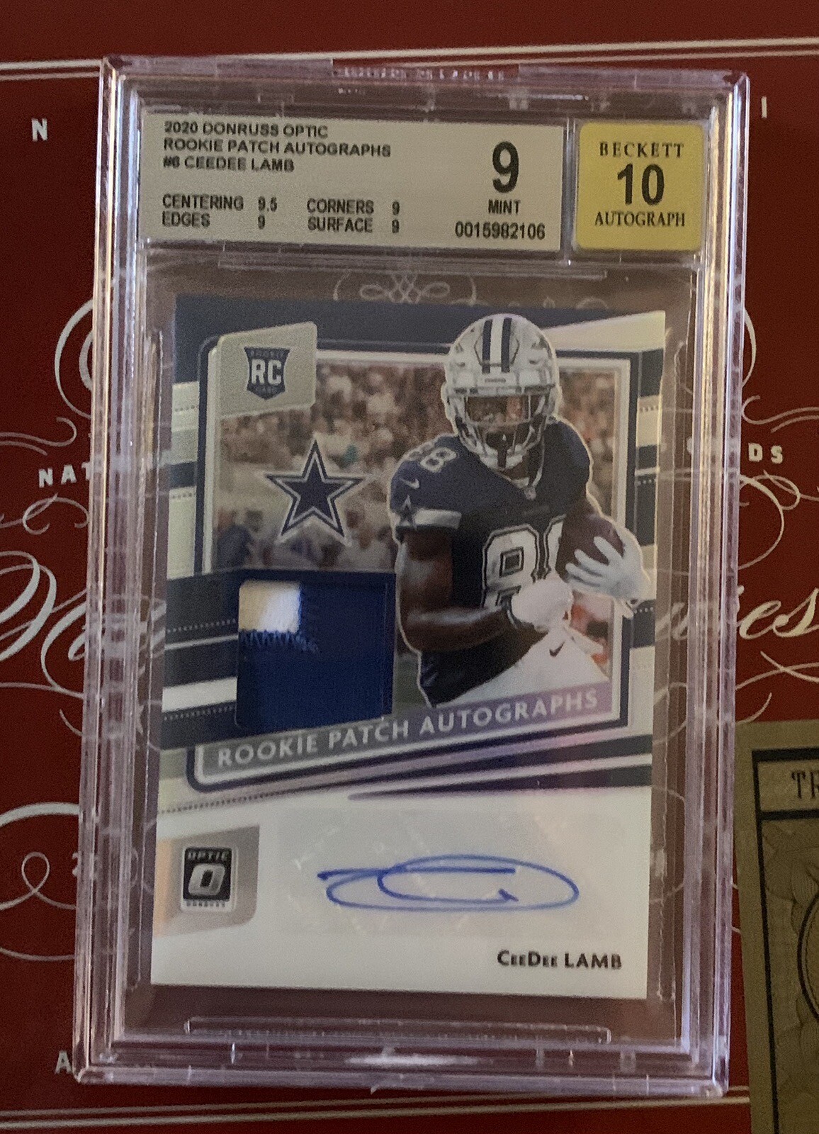 CeeDee Lamb Panini Donruss Optic Rookie Patch Autographs #CL Base