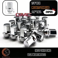 9596070 GM CHEVY GMC FACTORY OEM M14x1.5 Wheel Lug Nuts 7/8 HEX CHROME SET OF 24
