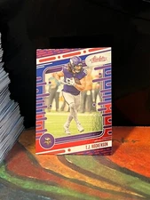 TJ Hockenson 2024 Panini Absolute Holiday Exclusive Red Blue Minnesota Vikings