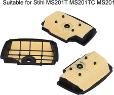 3Pcs Air Filter Cleaner For Stihl MS201 MS201T MS201TC Chainsaw 11451401900