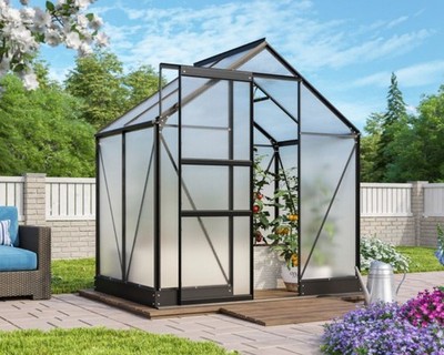 Vitavia ''Gewächshaus'', Treibhaus Apollo 2500, schwarz, HKP, inkl. Fundament