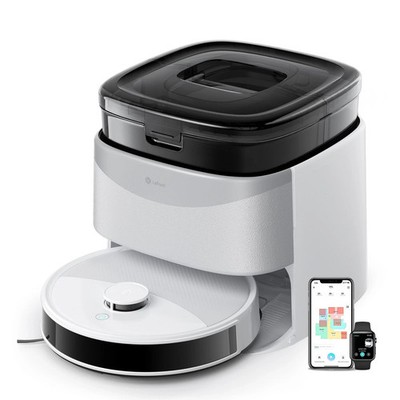 Saugroboter 12000Pa Staubsauger mit Wischfunktion&Absaug in einem Dock，Gebraucht