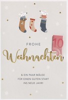 Weihnachten - Geldkarte Unverpackte GlüCkwunschkarte Frohe Weihnachten Ein Paar