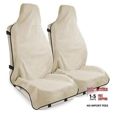 Waterproof Car Seat Cover Towel, Non-Slip, Tan, 2pcs 2 Packs tan