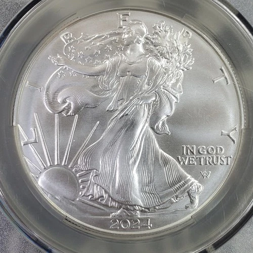 2024 American Silver Eagle "First Delivery" - 1 oz .999 Fine Silver - CAC MS70