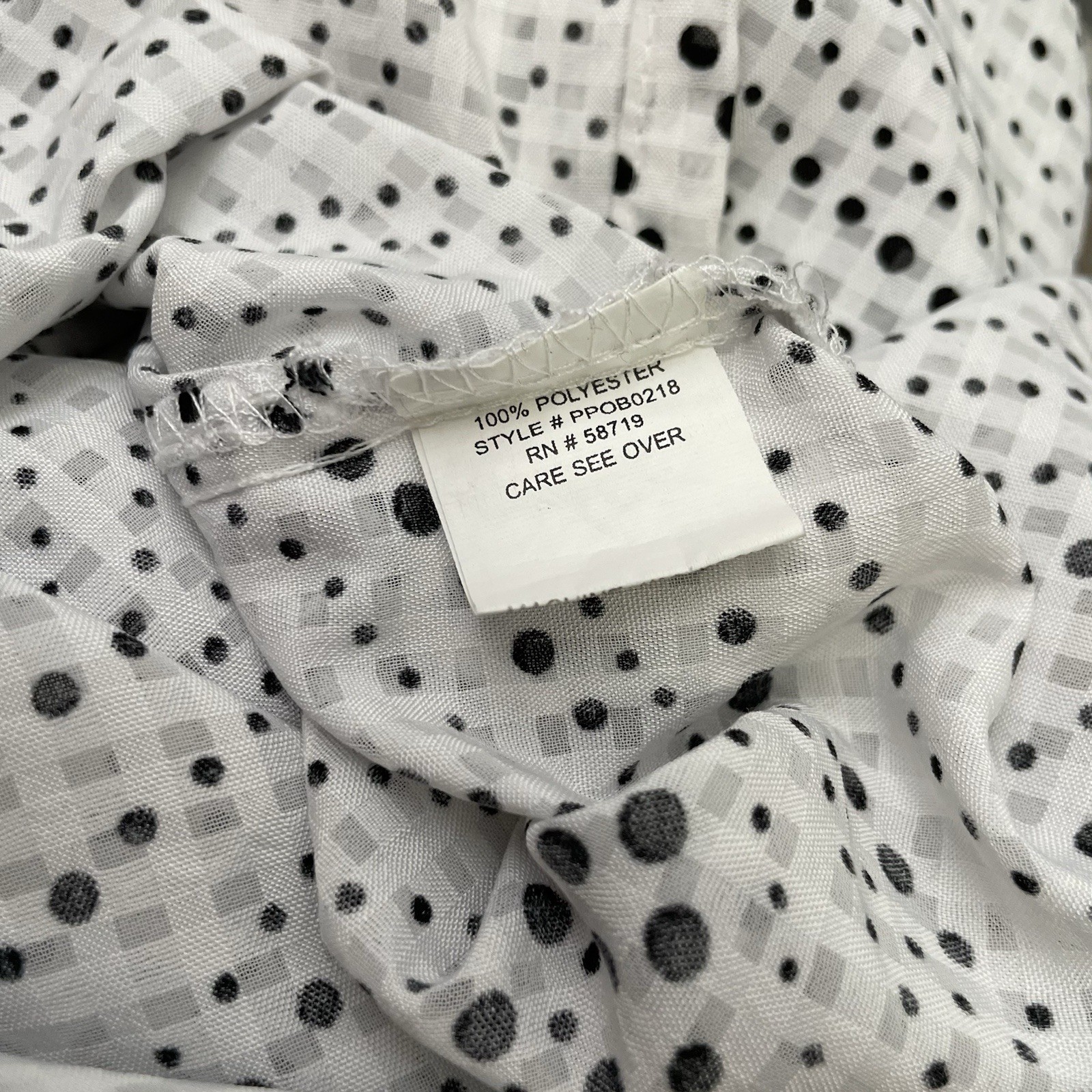 Notations Polka Dot Top Size Petite Medium Black … - image 9