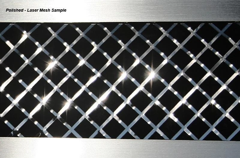 ACC Side Vent Grilles fits 2005-13 Chevy Corvette-Laser Mesh Stainless/Polished - Image 3 of 4