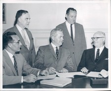 1958 Photo Joseph Del Porto Chairman Journalism Howard Stephenson Business Men