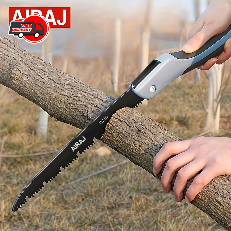 AIRAJ Folding Saw Hand Pruning Hacksaw Garden Wood Cutting Camping Tool Steel