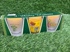 Irish Souvenirs 3 Whiskey Shot Glass Set ( Set of 3 Shot Glasses )