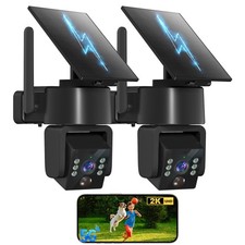 2PCK Wireless Outdoor Security Camera - 5G  2.4G Wi-Fi Outdoor Camera, 2K Pa...
