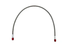 3AN NITROUS OXIDE/FUEL LINE 24" STAINLESS STEEL BRAIDED RED ENDS