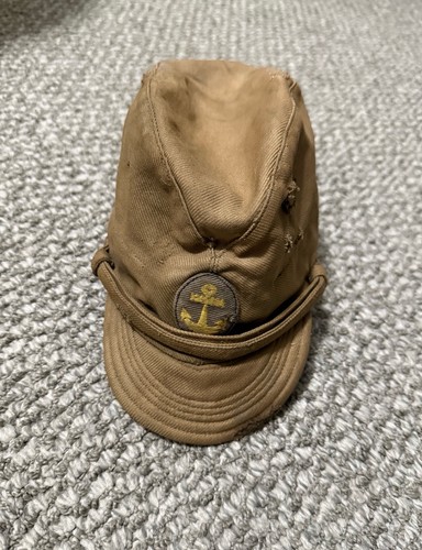 WW2 Japanese Tan Naval Landing Forces Field Cap