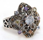 1CT Heat Treated Moissanite 925 Genuine Sterling Silver Ring Sz 6 NF1-8 — photo 2