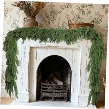 9FT Christmas Garland with Lights Battery Operated, Norfolk Pine Garland,