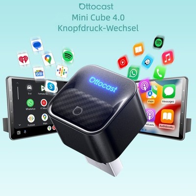 OTTOCAST Mini Pico Mini Core Wireless Carplay Android Auto Adapter Plug Play