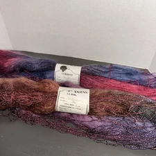 2 Hanks FIESTA YARNS - LA BOHEME Brushed Mohair And Rayon 355yds Each **read**
