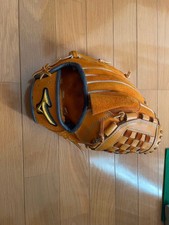 Mizuno Pro Orange Nubuck Baseball Glove with Web & Hinge Replacement Used