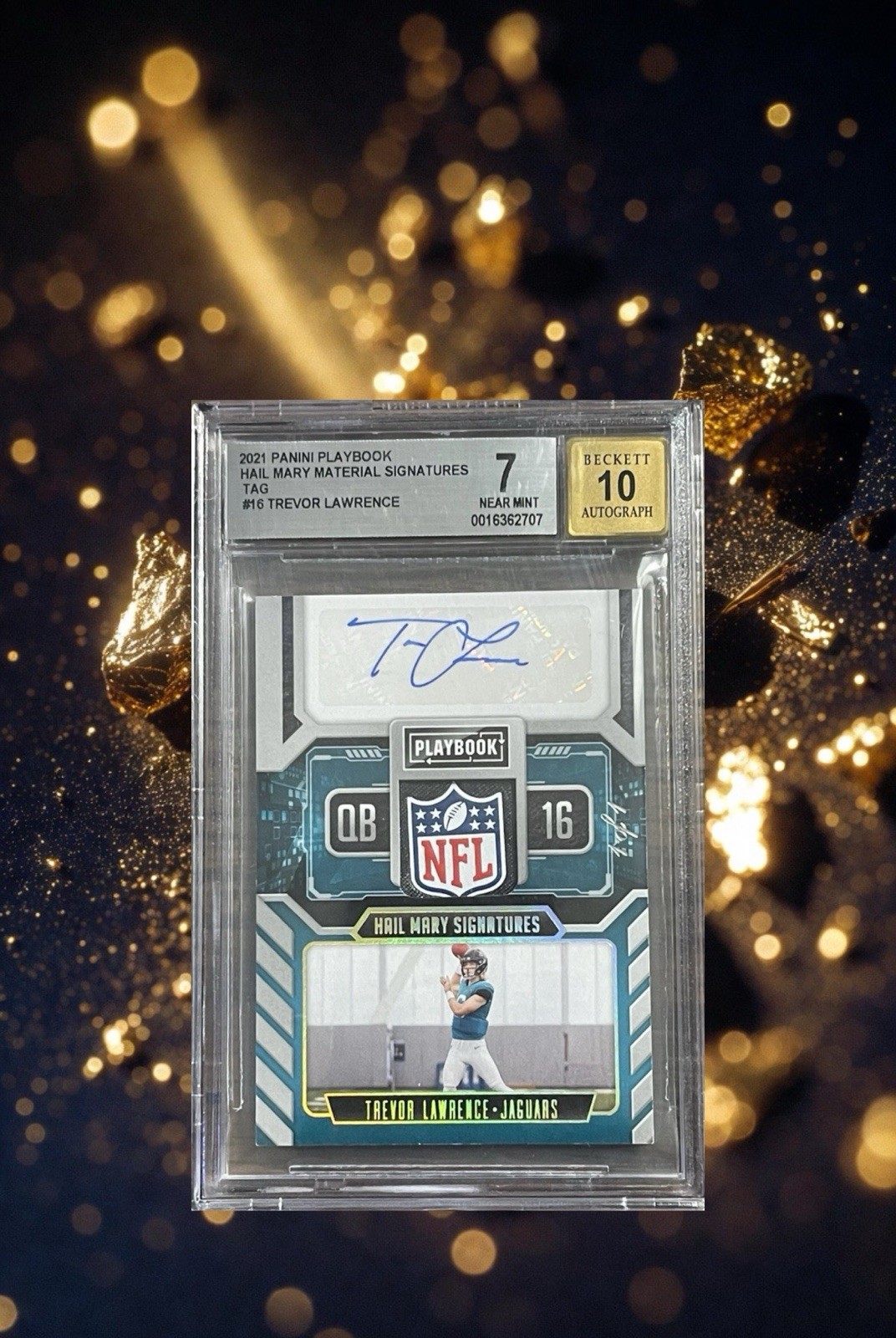 1/1 Trevor Lawrence Rookie Jersey Patch Shield Logo Man BGS 10 AUTO Jaguars 🔥 view 2