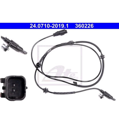 Ate 24.0710-2019.1 Sensor Wheel Speed for PEUGEOT CITROËN