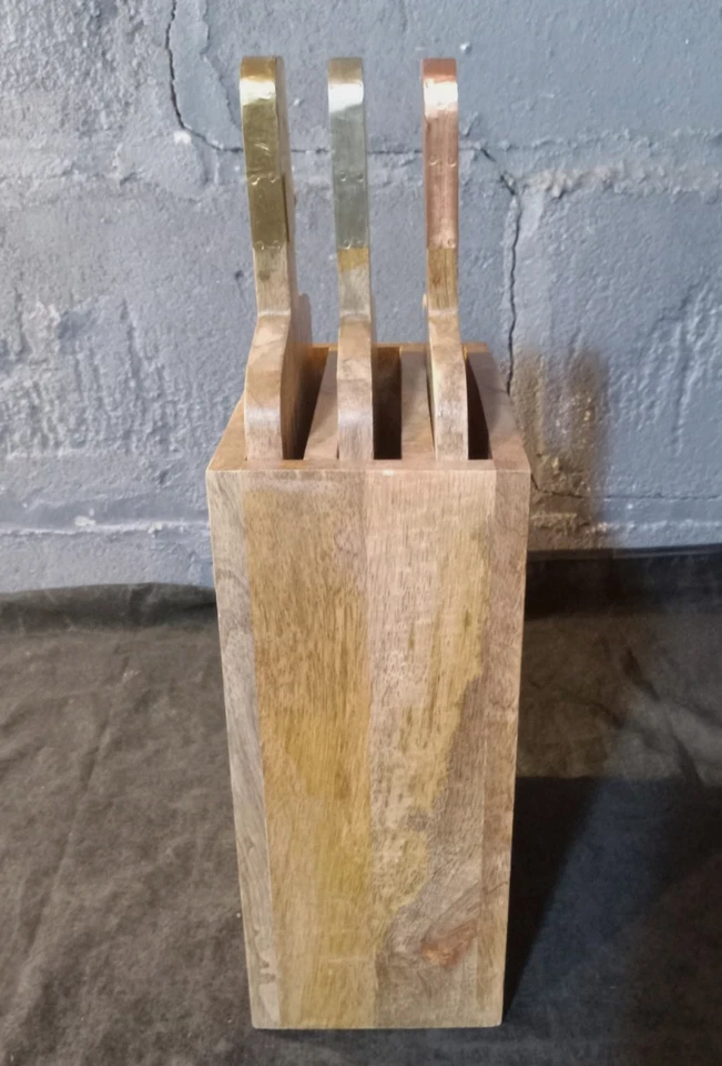 3件套Thirststone切割奶酪板芒果木带托架 — 第 4/4 张图片