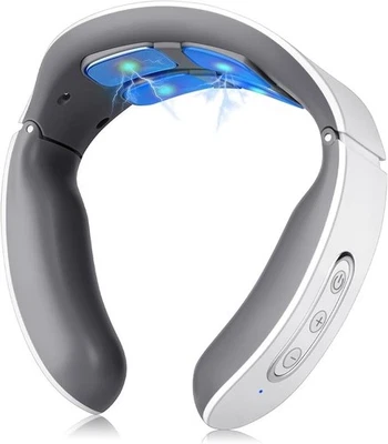 Massaggiatore Cervicale Collo Spalle Elettrico con 4 Elettrostimolatori