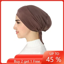 Muslim Women Hijab Turban Bonnet Cap Beanies Hair Loss Underscarf Chemo Cancer