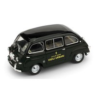 Fiat 600 Multipla 1956 Vigili Urbani Torino 1:43 Brumm Forze Dell'ordine -D- Neu