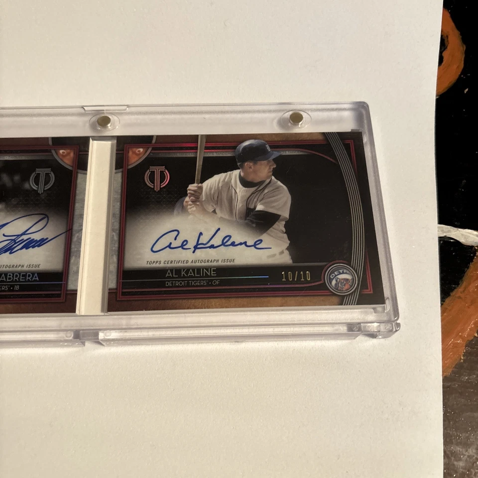 2020 Topps Tribute Tribute Tandem Miguel Cabrera/Al Kaline Dual Auto 10/10 - Image 2 of 4