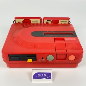 Twin Famicom Sharp Nintendo AN-505BK / 500R / 500B Console Tested Japan New Belt