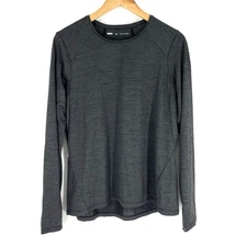 REI Co Op Top Size Large Womens Charcoal Active Pursuits Shirt Hiking Thumbholes