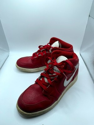 Nike Air Jordan 1 Retro Mid GS 554725-600 Kids 6 Sneaker Gym Red Leather Shoes