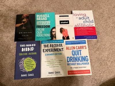 Alcohol Addiction Recovery Books Bundle Grace, Brand, Carr, Knapp - 7 Paperbacks