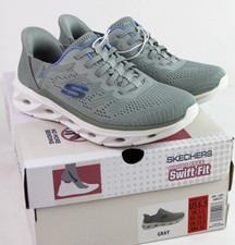 Skechers Women's Size 6.5 Swift Fit Hands Free Gray Glide-Lite Slip On Shoes