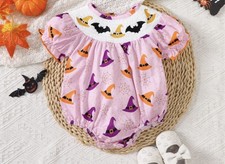 Baby Girl Size 3-6 month Boutique Halloween Bubble Romper Jumpsuit