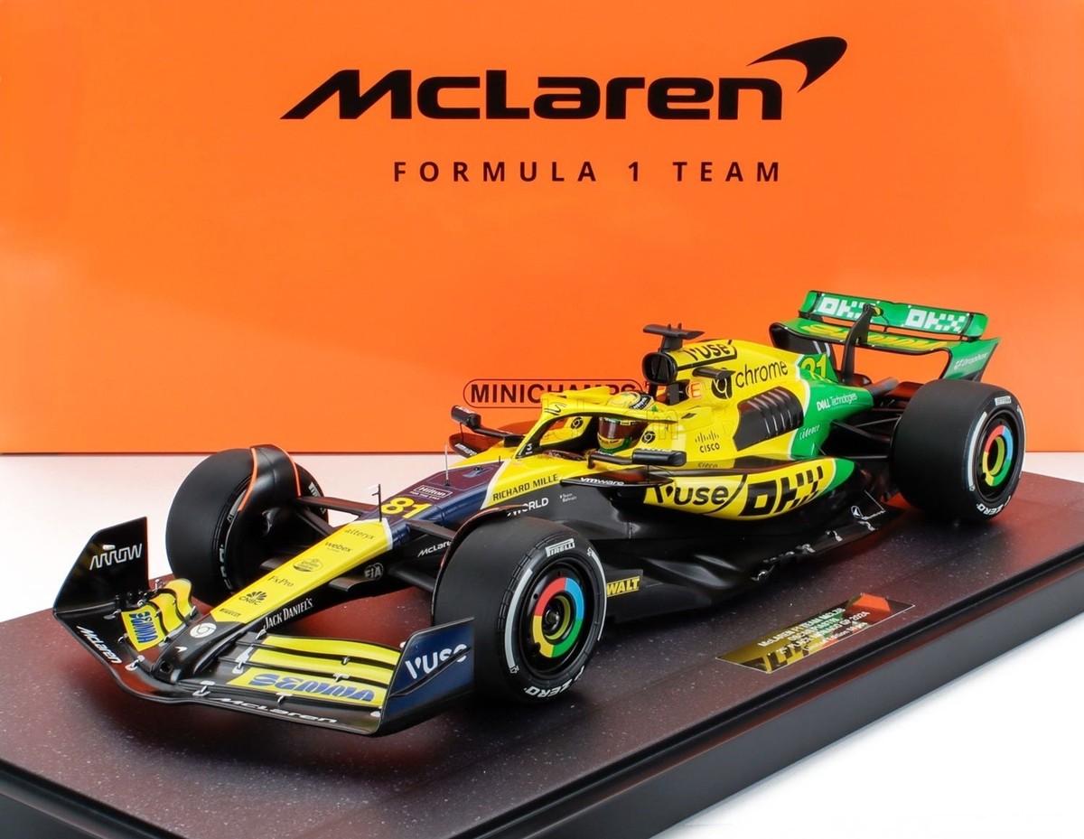 McLaren MCL38 #81 Oscar Piastri 2024 Monaco GP 1/12 Scale Model by
