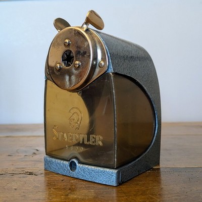 Rare Vintage 1950s ''STAEDTLER'' Hand Crank Pencil Sharpener | Made in Germany