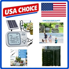 Solar Drip Irrigation System 490 Timer Modes 50FT Auto Plant Watering Kit