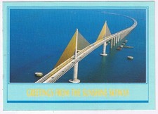 Postcard Sunshine Skyway Across Tampa Bay Florida