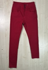Topshop Kristen W28 L31 High Waisted Skinny Denim Red Jeans