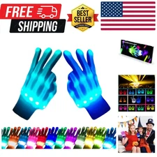 Kids Toys 12 Colors LED Gloves Cool Toys Gifts for Age 5-7 8-12  Old Boys GOp...