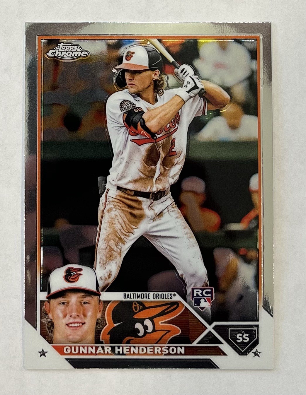 2023 Topps Chrome - Gunnar Henderson #2 Batting (RC) Rookie Card Batting