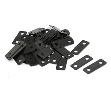 50Pcs 24x9x0.5mm Flat Corner Brace Angle Plate Repair Bracket Black