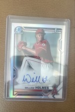 2021 Bowman - Chrome Prospects Autographs William Holmes #CPA-WH Refractor /499